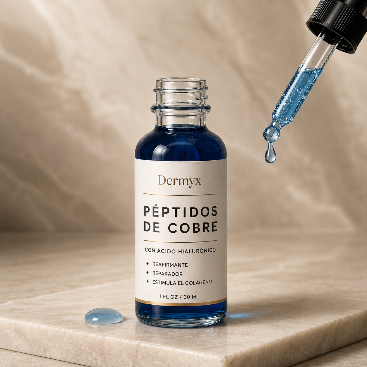 Dermyx — Serum Facial de Péptidos (GHK-Cu) | Firmeza y Reparación Visible