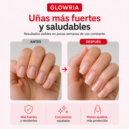 Cápsulas Glowria – Cabello Fuerte, Piel Radiante y Uñas Firmes